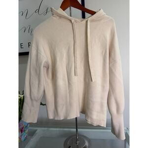A New Day Cream Knit Hooded Sweater - Size Medium